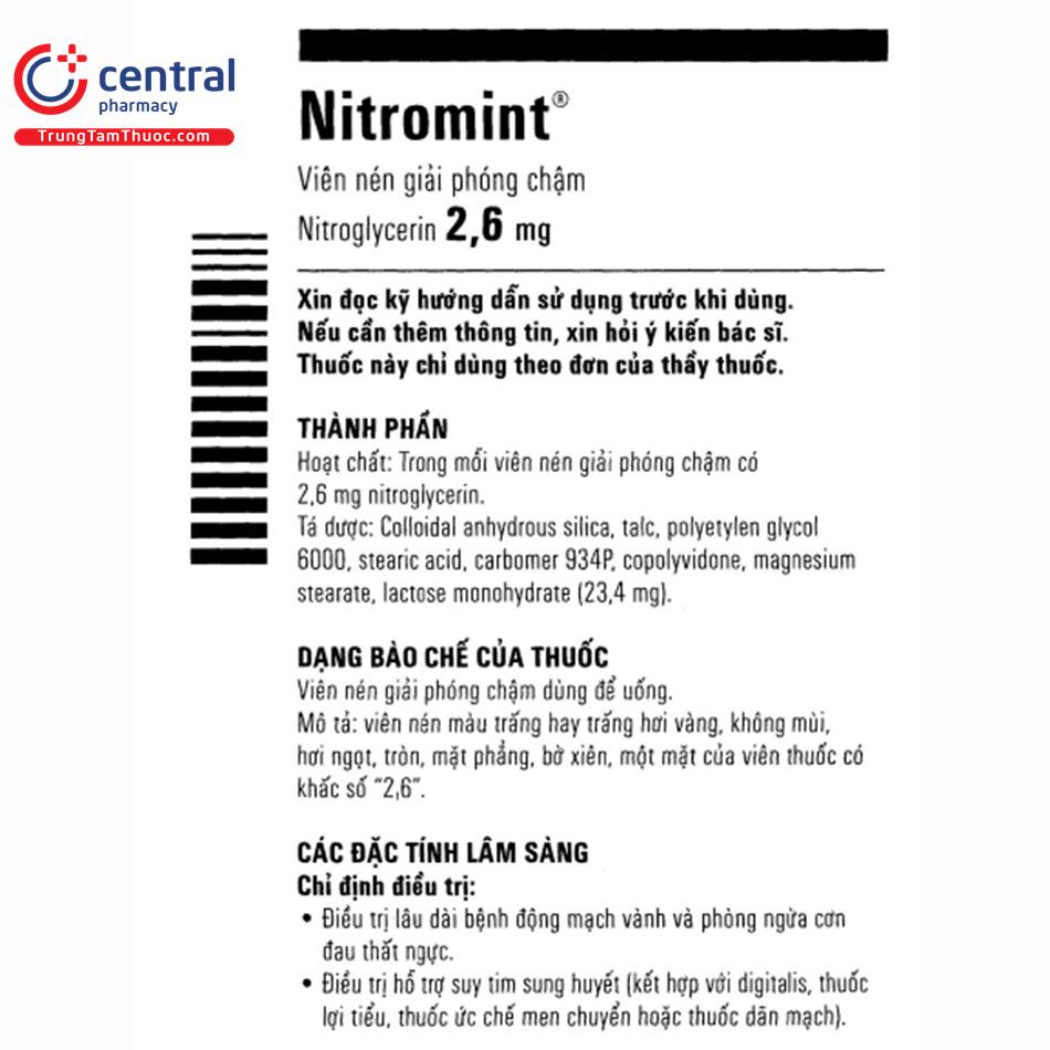 nitromint 26 mg 11 Q6544