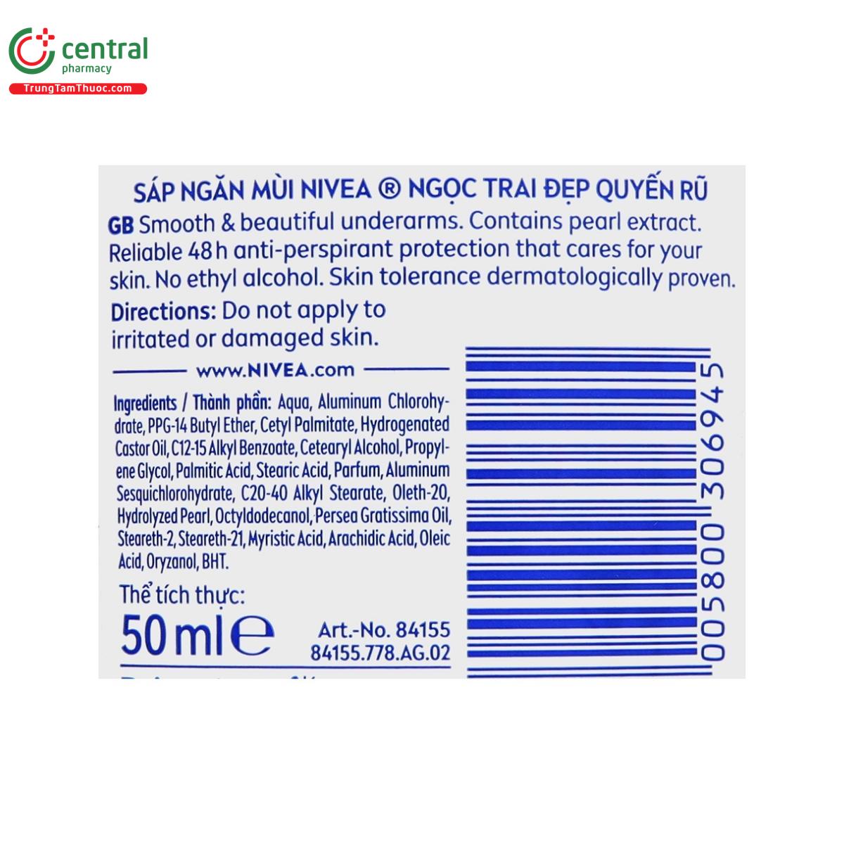 nivea anti perspirant pearl beauty 7 I3527