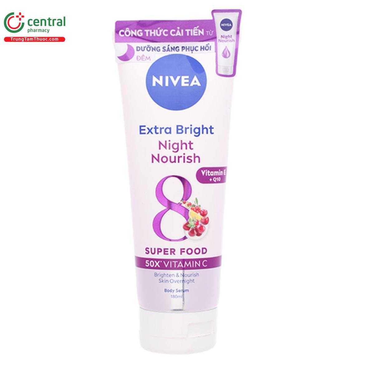 nivea extra bright night nourish lotion 180ml 1 L4780