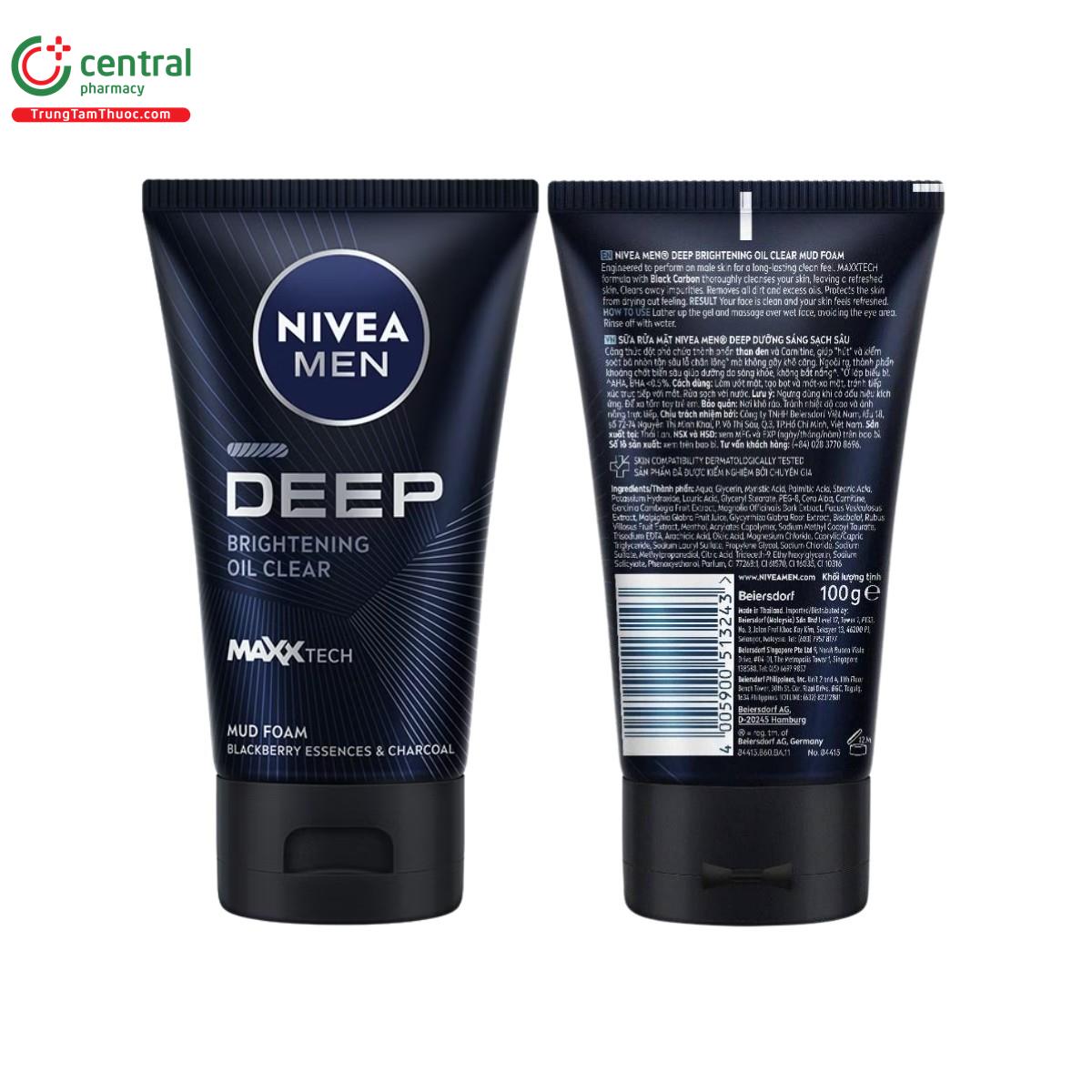 nivea men deep brightening oil clear mud foam 2 J4870