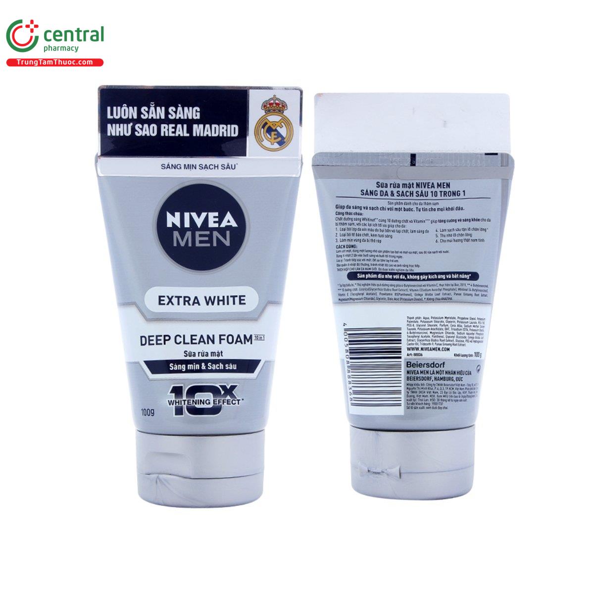 nivea men extra white deep clean foam 4 T7365