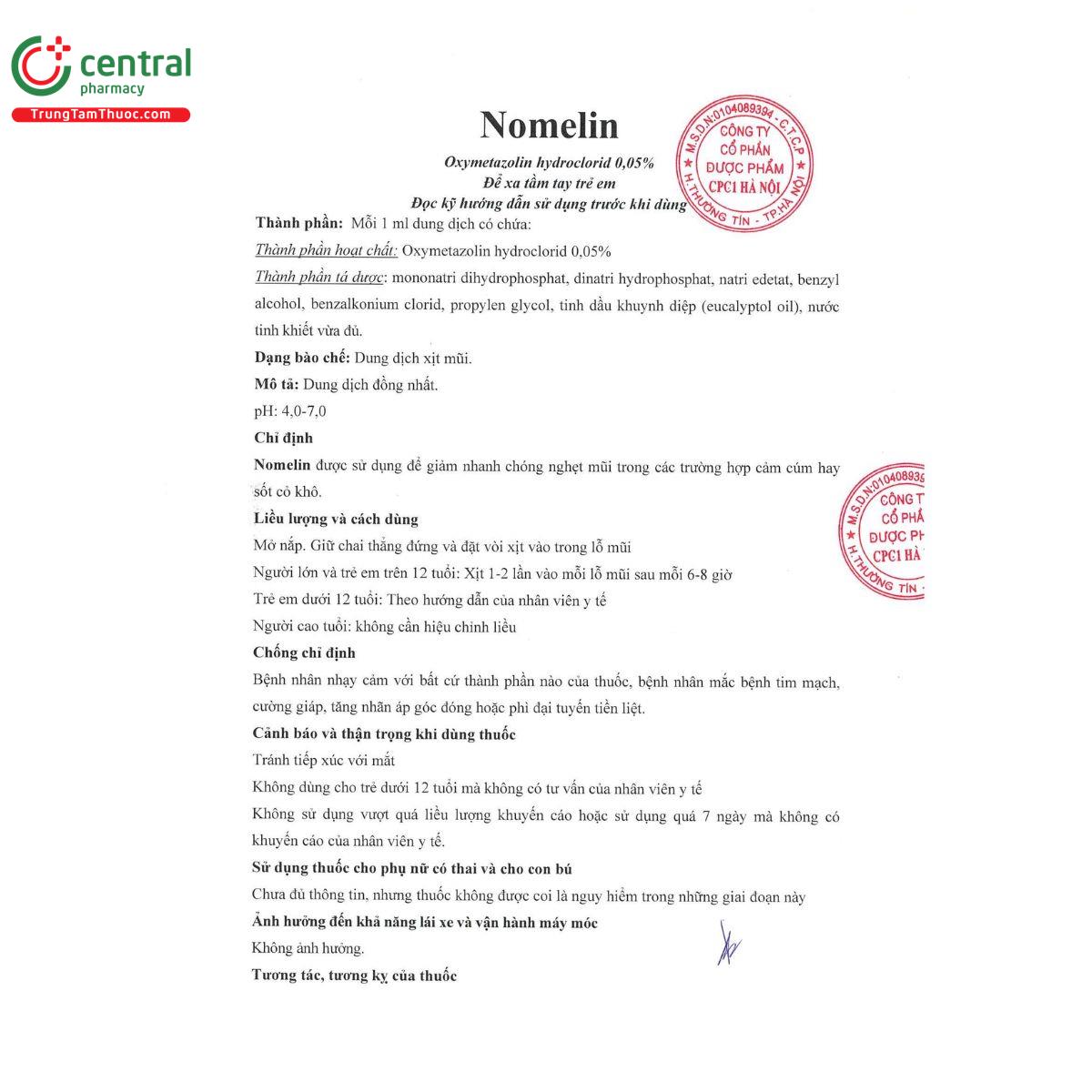 nomelin 0 05 5 O5523 nomelin 0 05 5 O5523