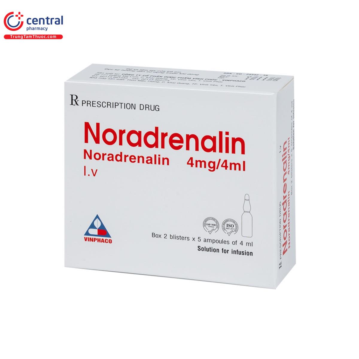 noradrenalin 4 mg 4ml vinphaco 2 I3356