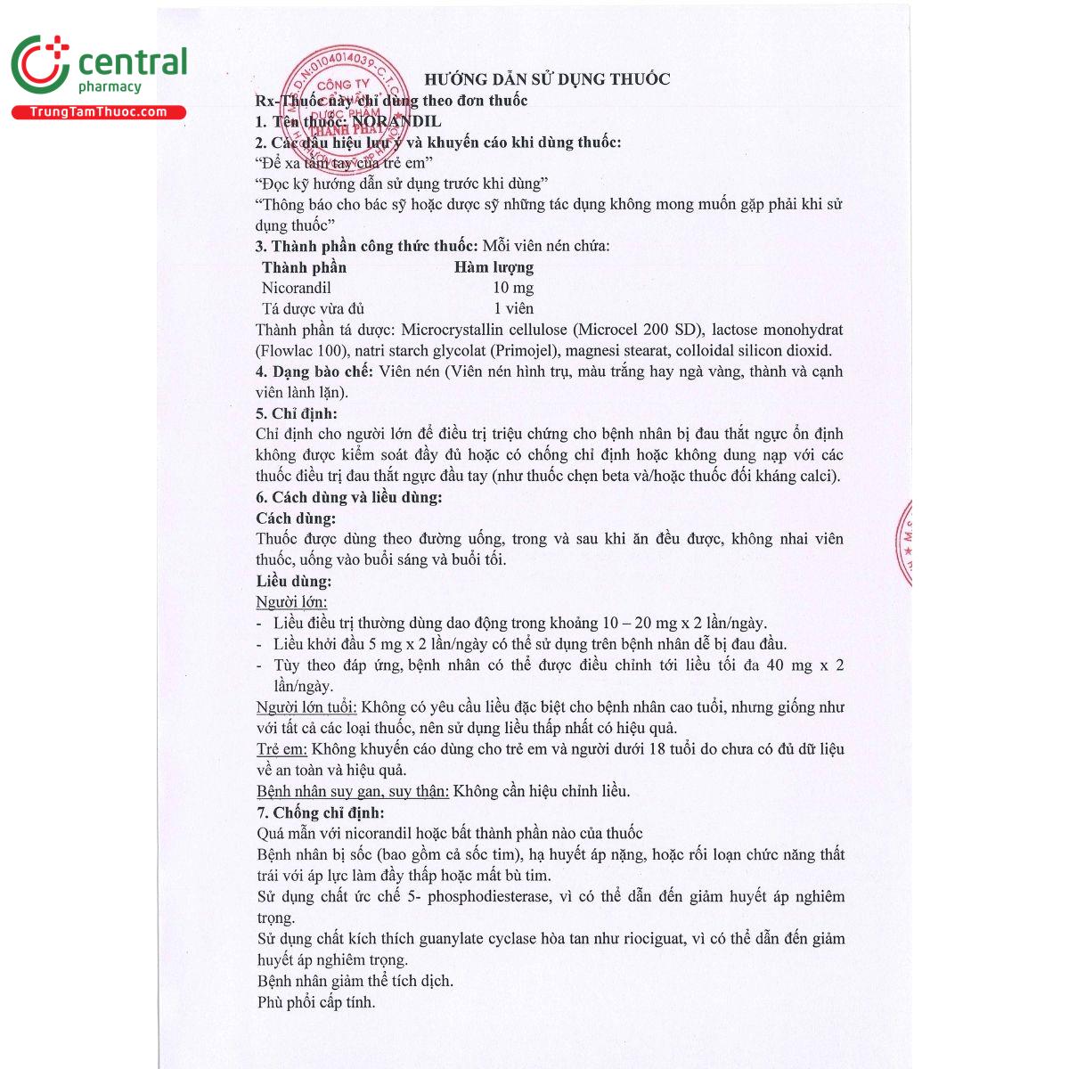 norandil 10mg 4 J3134