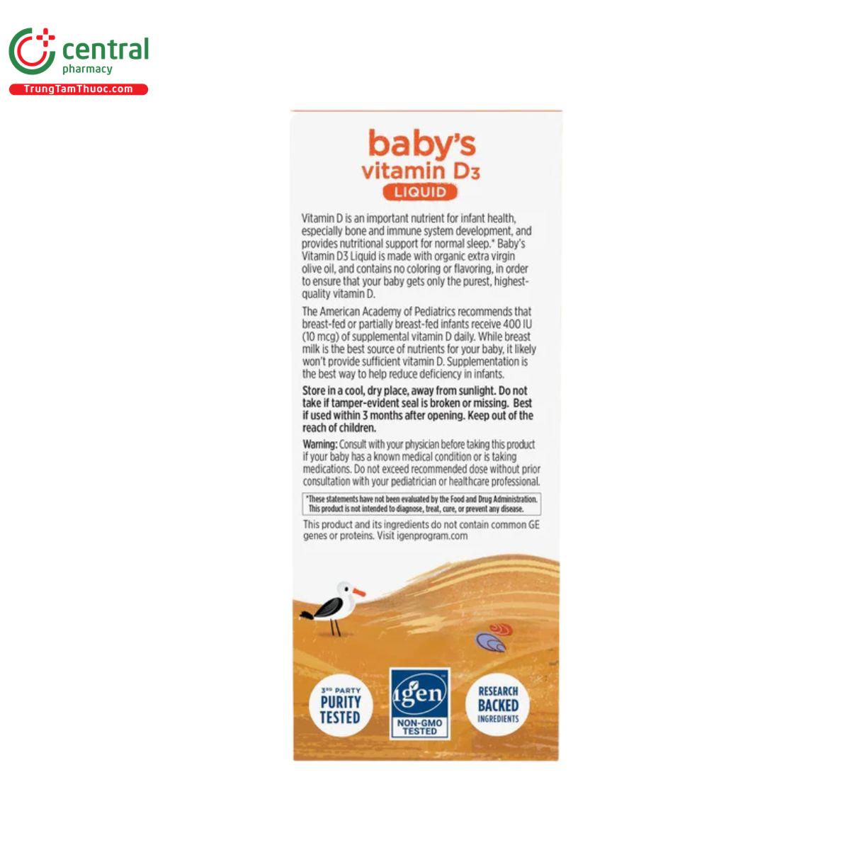 nordic naturals babys vitamin d3 3 M4082