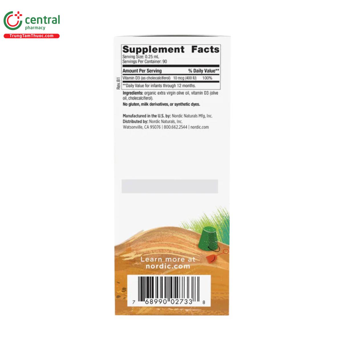 nordic naturals babys vitamin d3 5 G2024