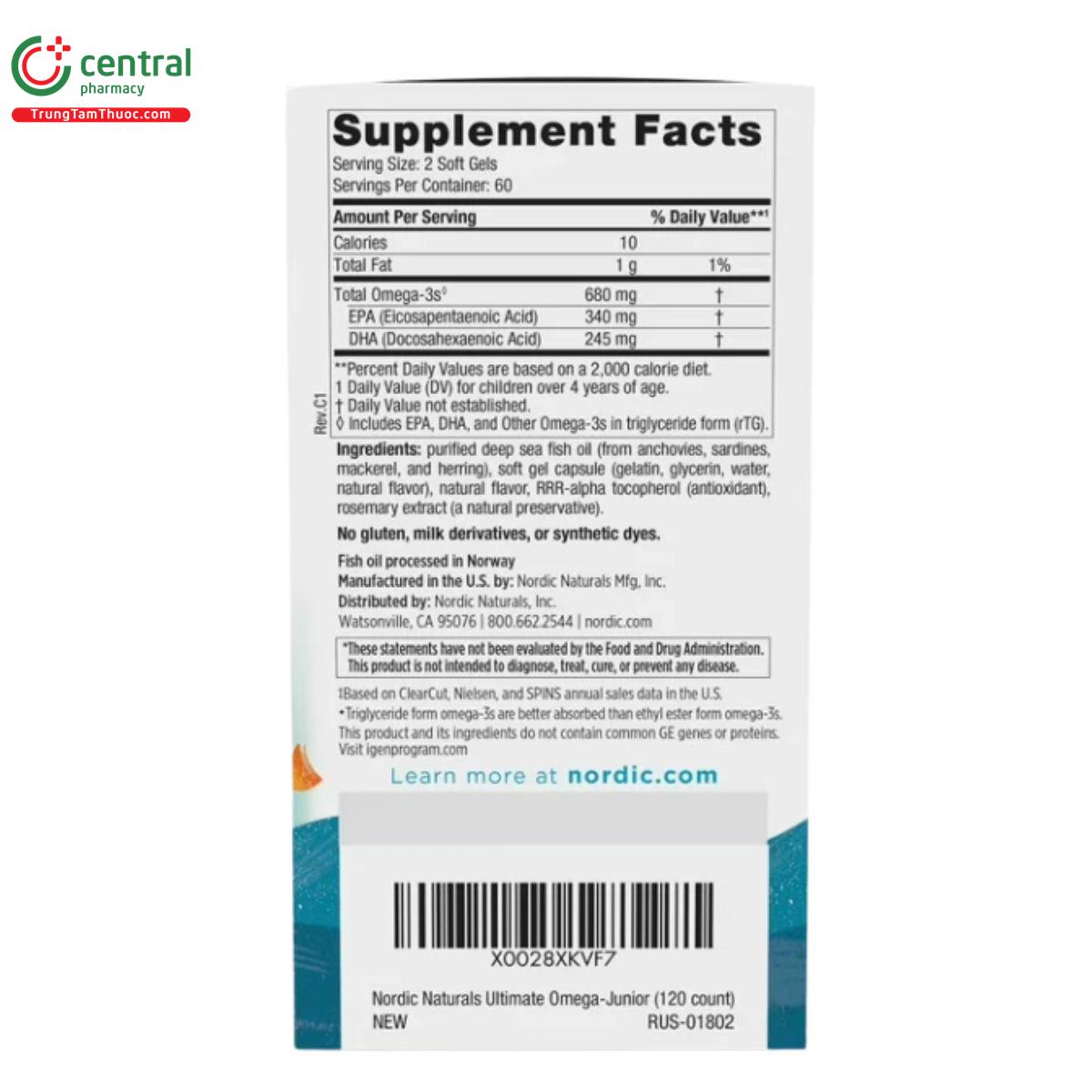 nordic naturals ultimate omega junior 5 U8364