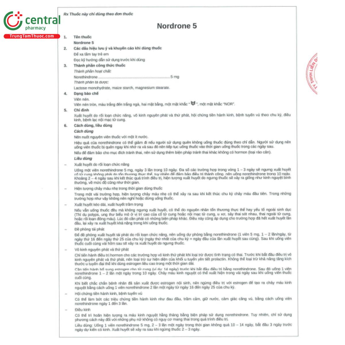 nordrone 5mg 3 A0572