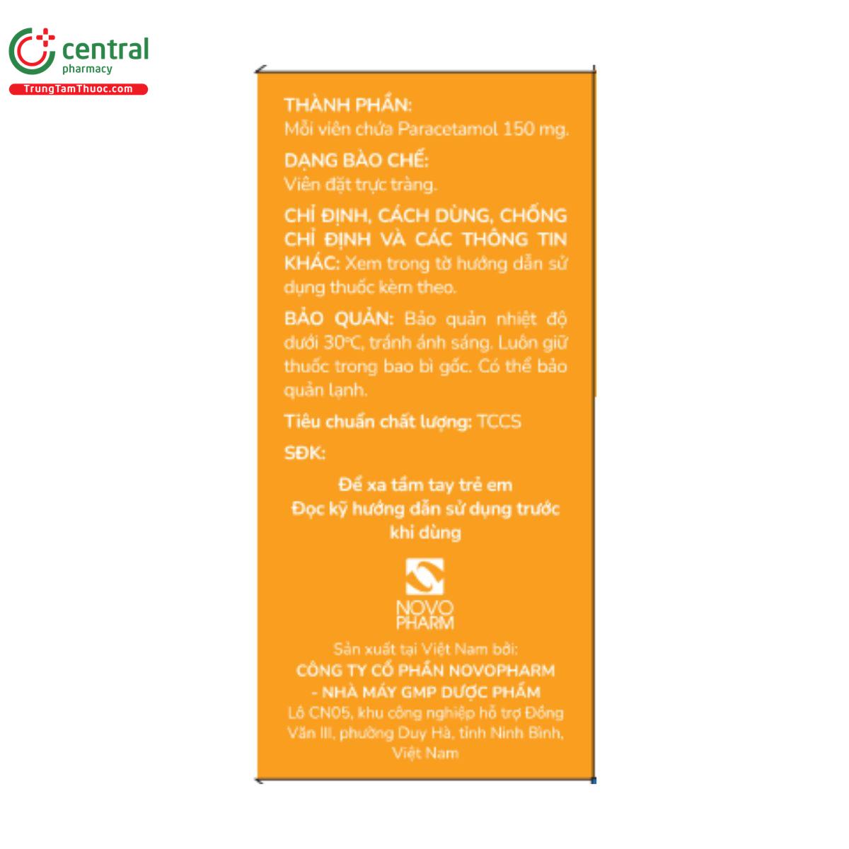 novopetie suppo paracetamol 150 mg 2 V8164 novopetie suppo paracetamol 150 mg 2 V8164
