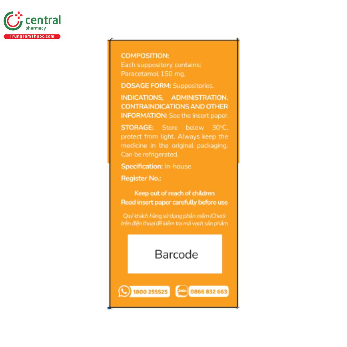 novopetie suppo paracetamol 150 mg 4 R7513 novopetie suppo paracetamol 150 mg 4 R7513