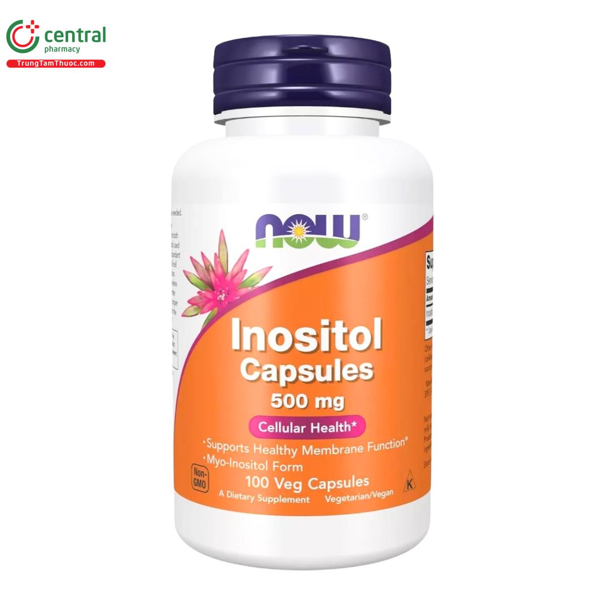 now inositol capsules 500mg 1 D1755 now inositol capsules 500mg 1 D1755