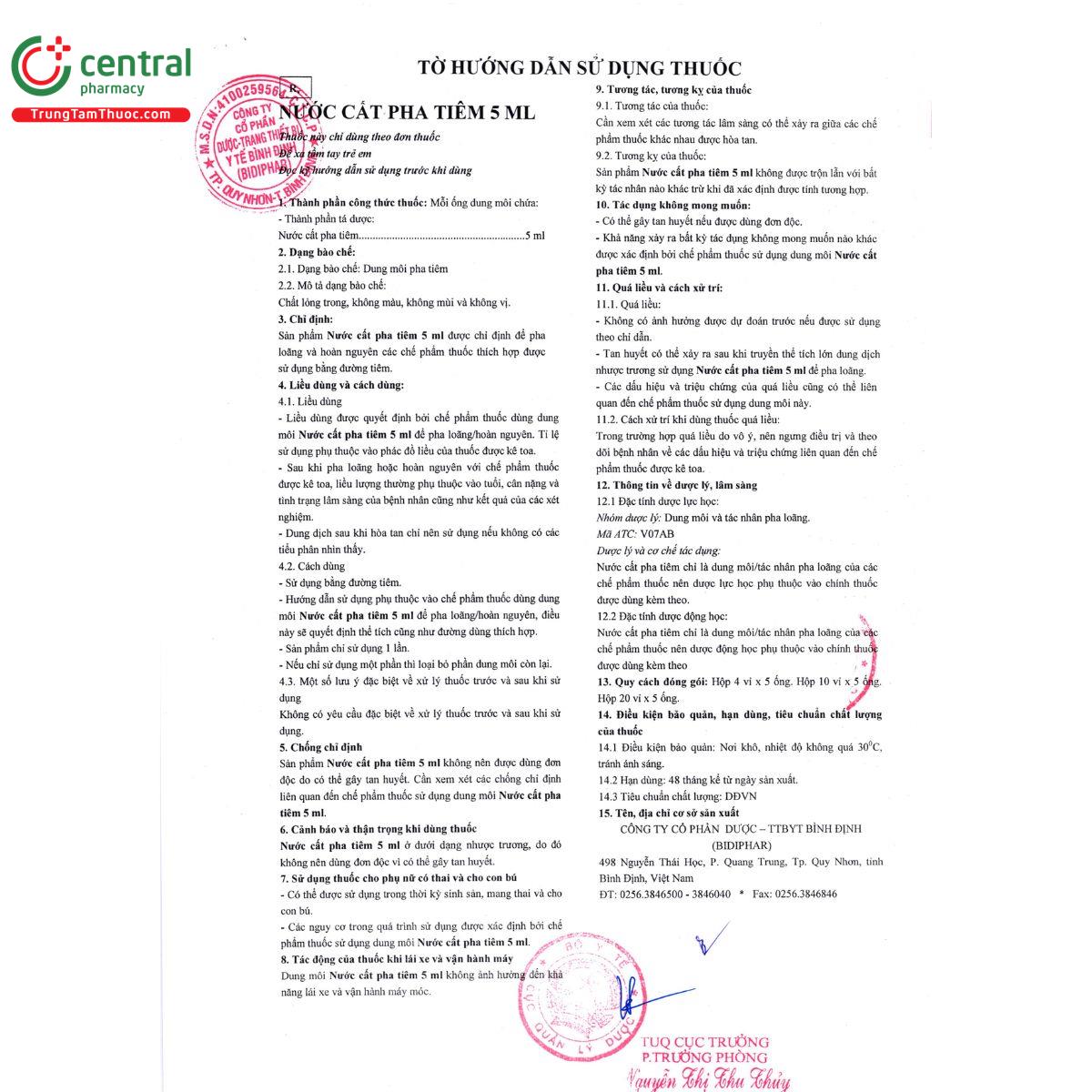 nuoc cat pha tiem 5ml bidiphar 5 R7436 nuoc cat pha tiem 5ml bidiphar 5 R7436