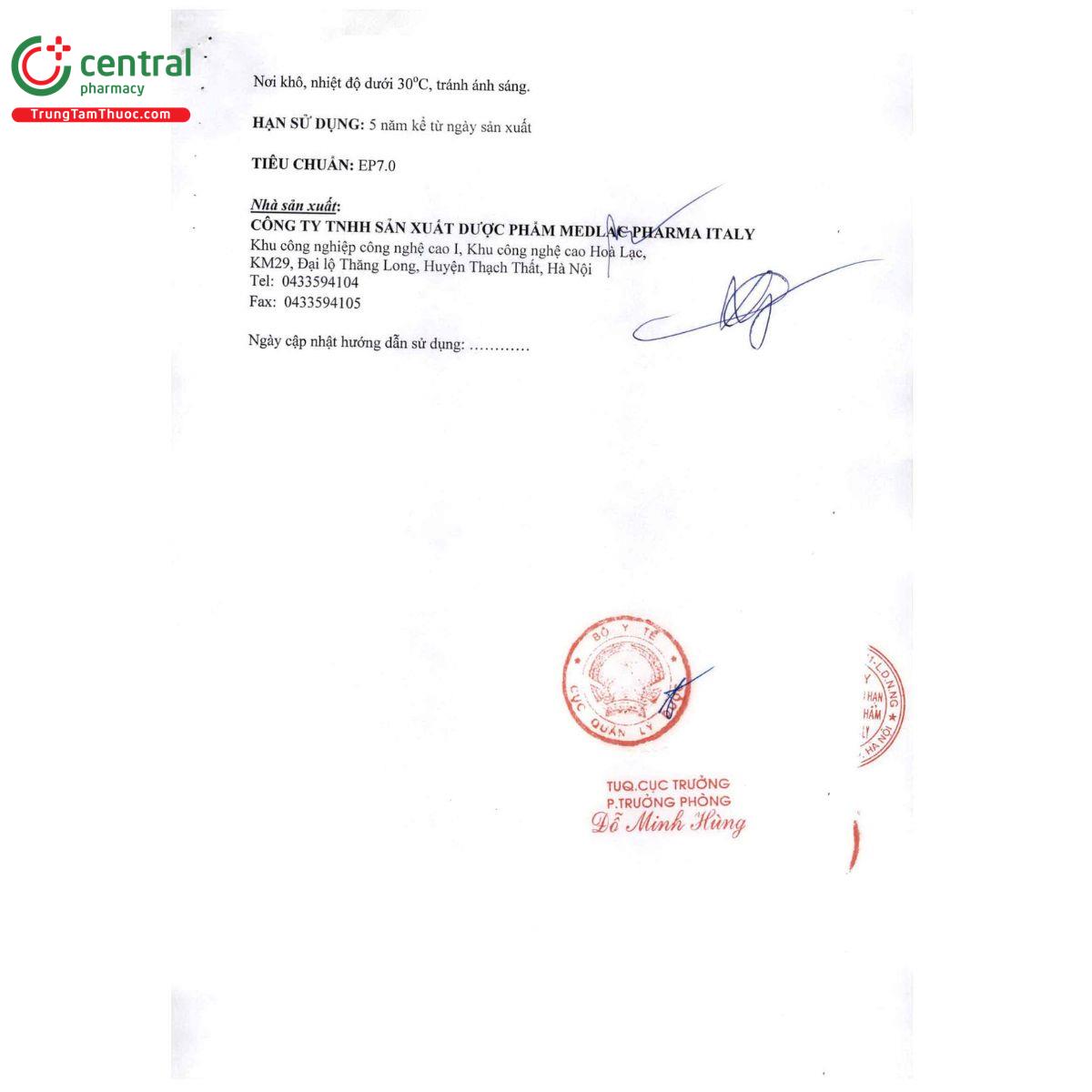 nuoc cat pha tiem medlac 12 L4840 nuoc cat pha tiem medlac 12 L4840
