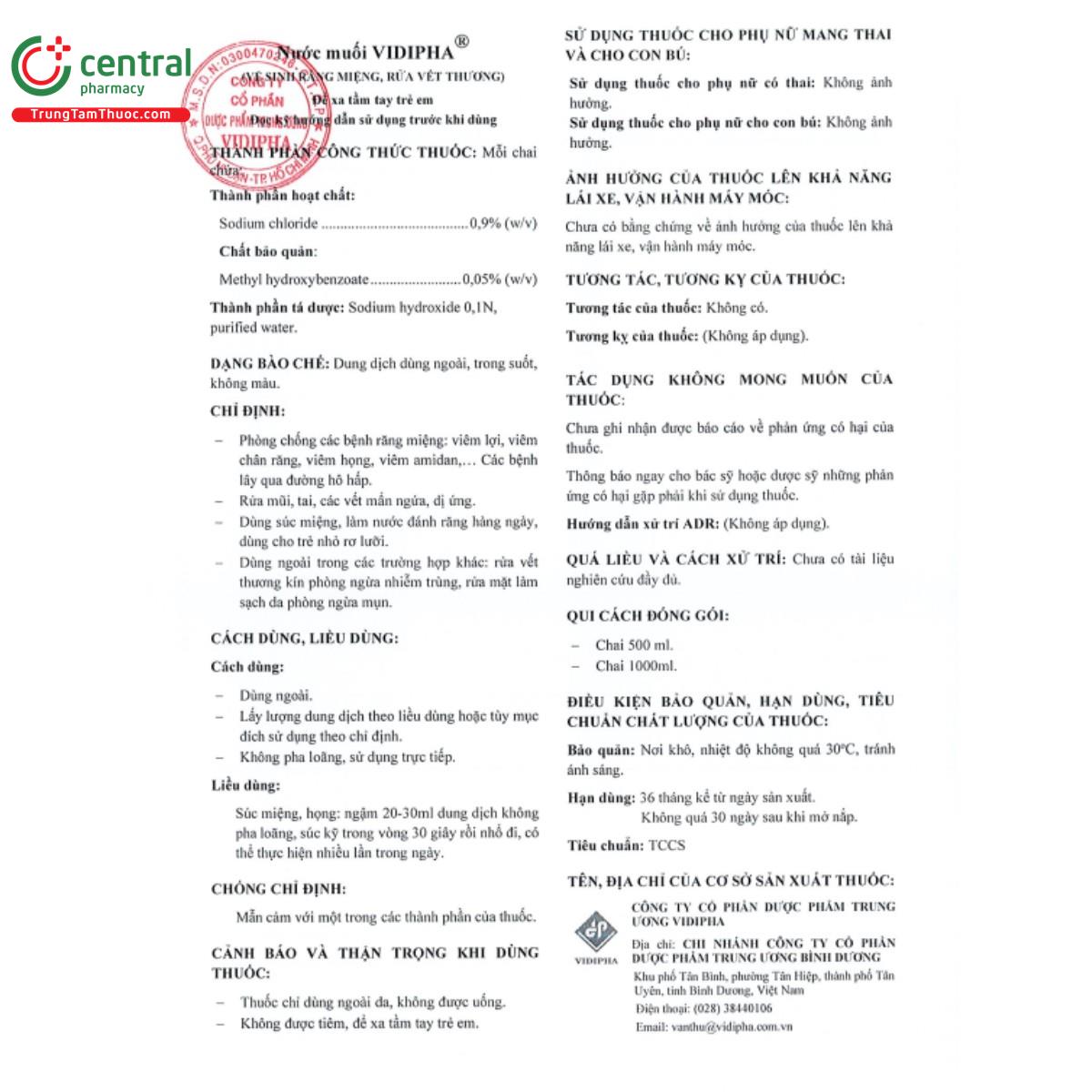 nuoc muoi vidipha 2 V8125 nuoc muoi vidipha 2 V8125