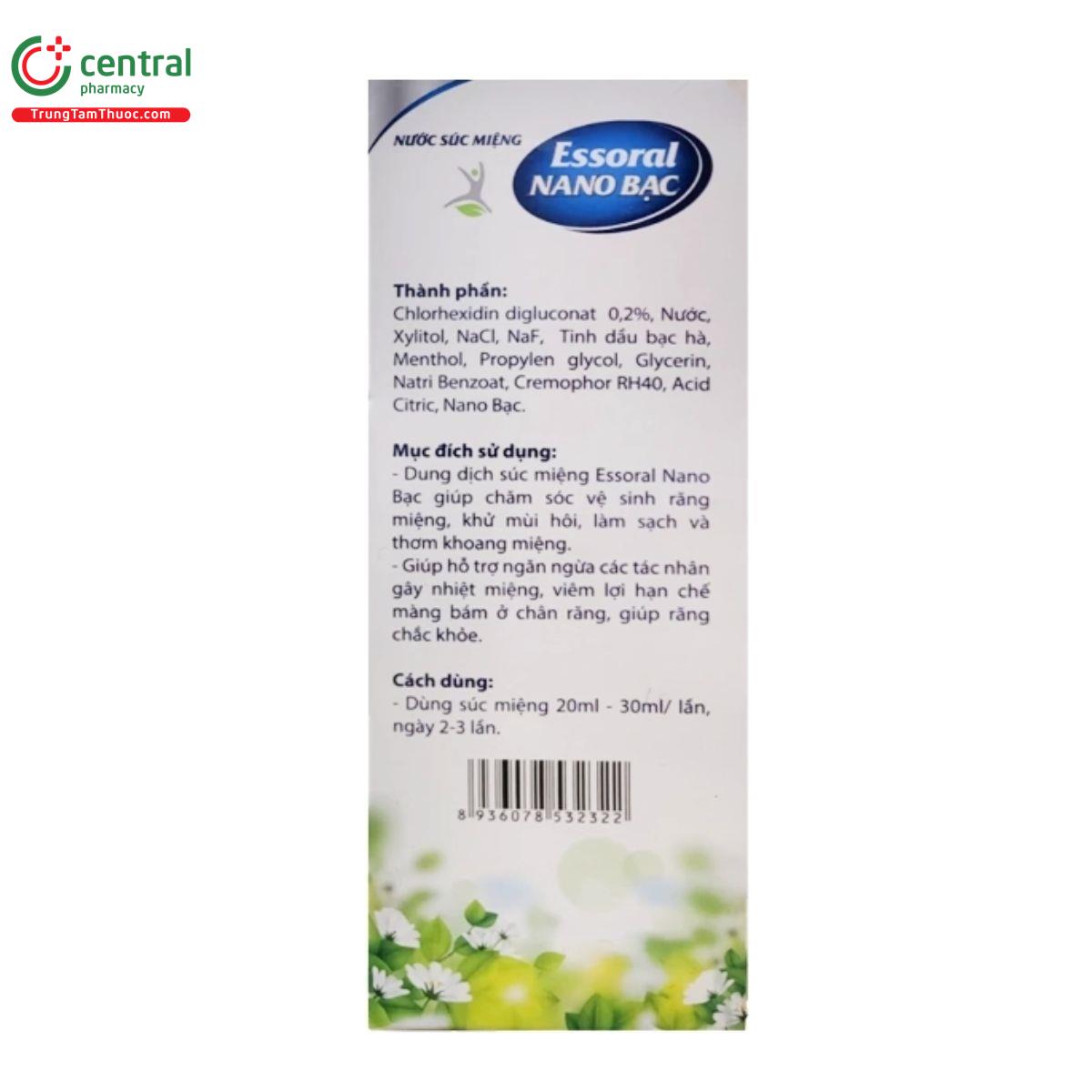 nuoc suc mieng essoral nano bac 4 O5073 nuoc suc mieng essoral nano bac 4 O5073