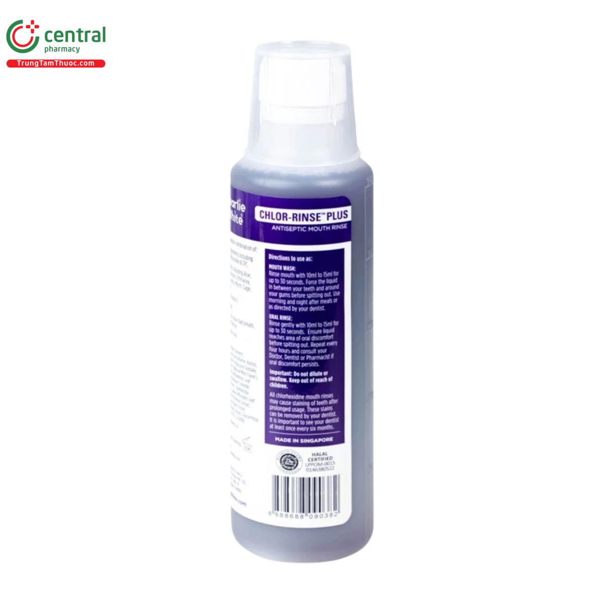 nuoc suc mieng pearlie white chlor rinse plus 3 U8318