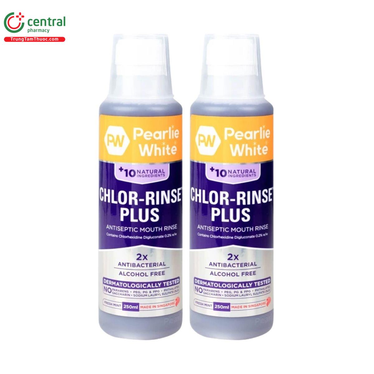 nuoc suc mieng pearlie white chlor rinse plus 5 D1067