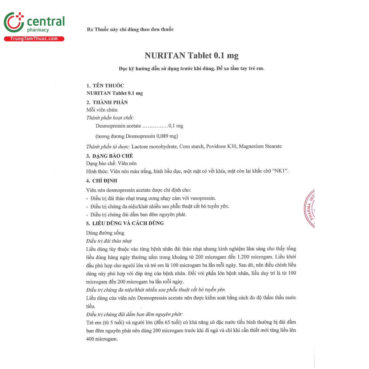 nuritan tablet 01mg 3 K4443