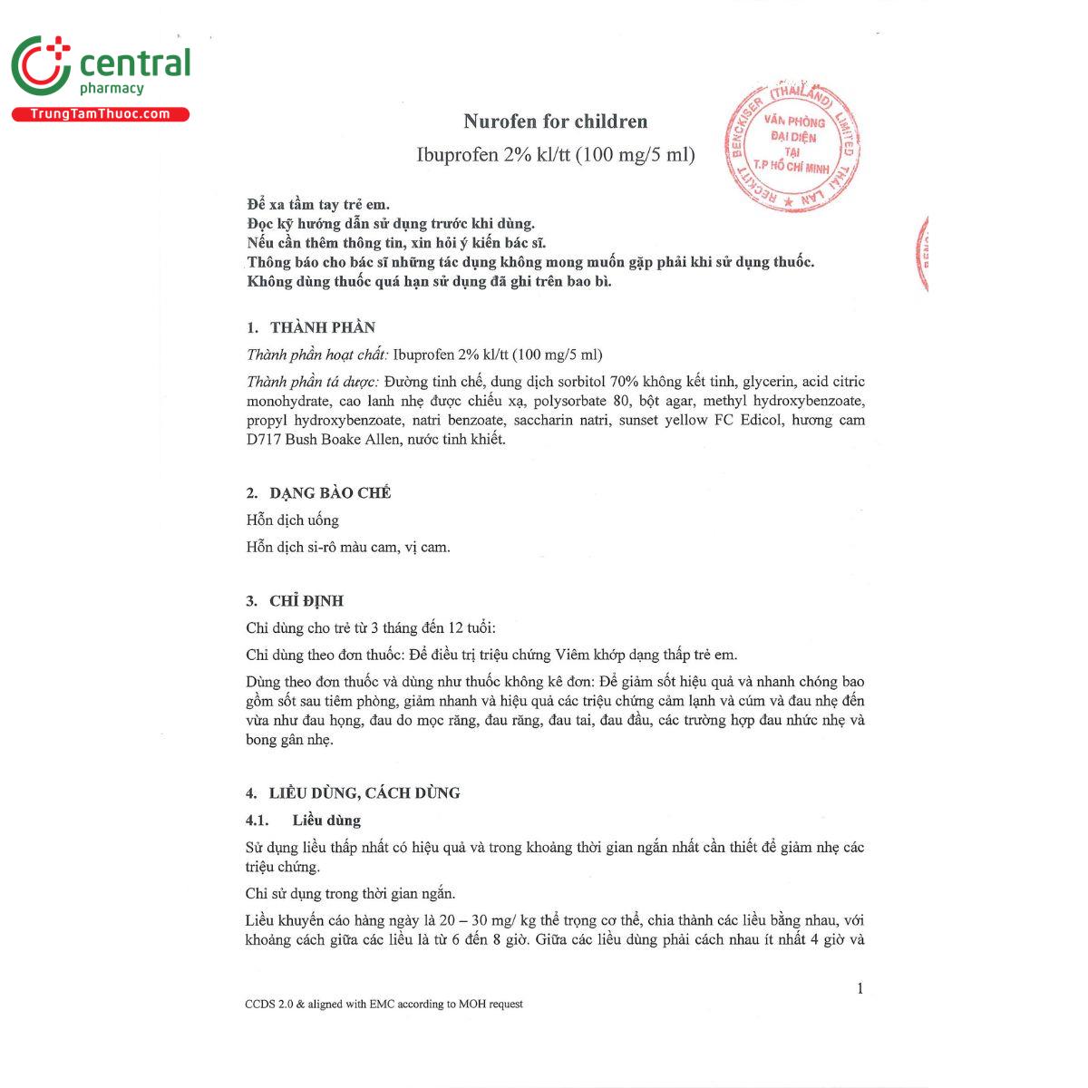 nurofen for children 4 D1200