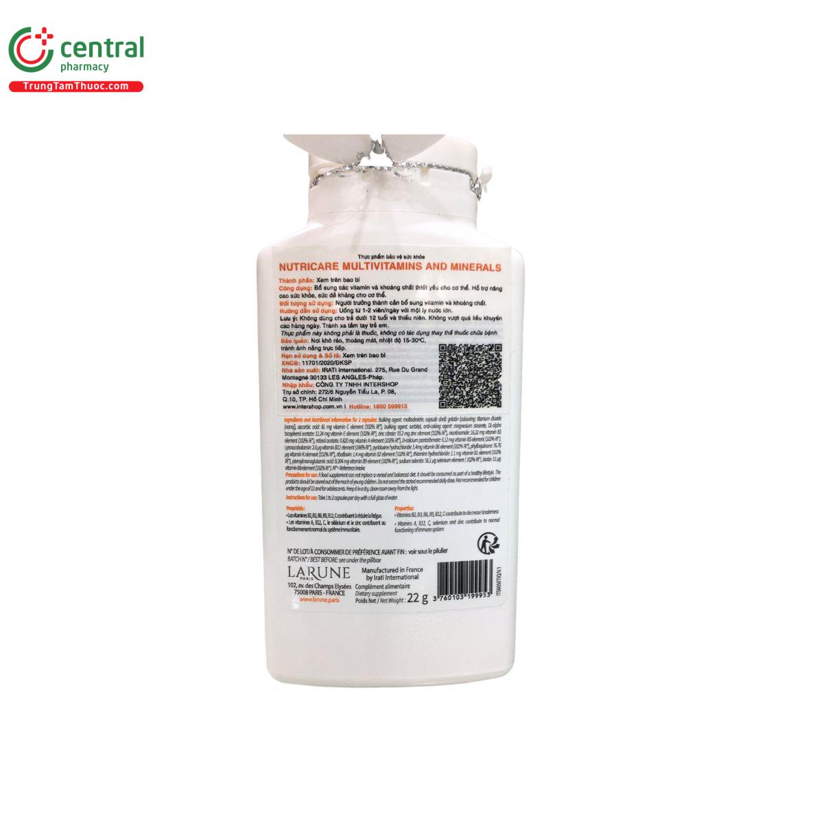 nutricare multivitamins and minerals 4 H3374