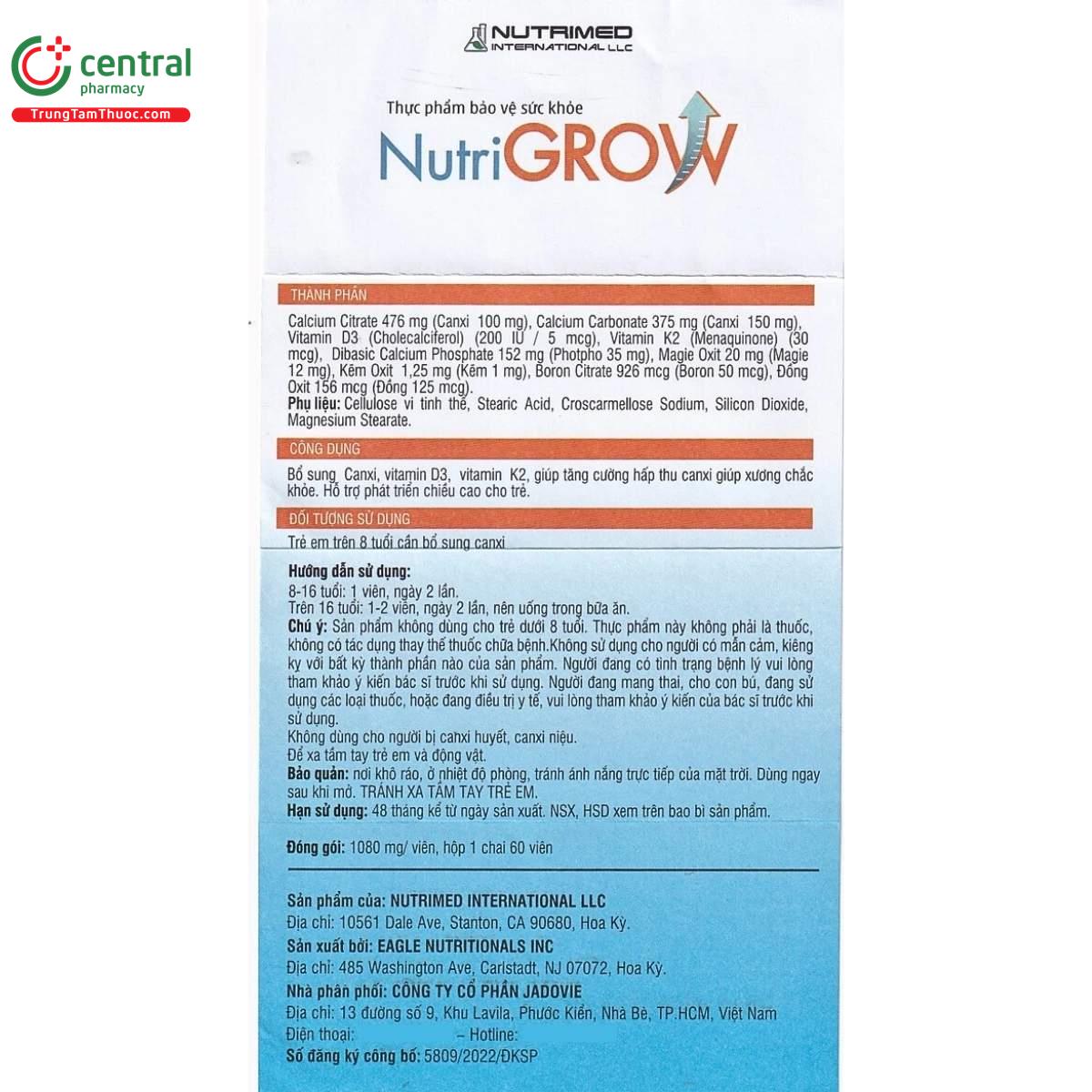 nutrigrow nutrimed 9 V8687
