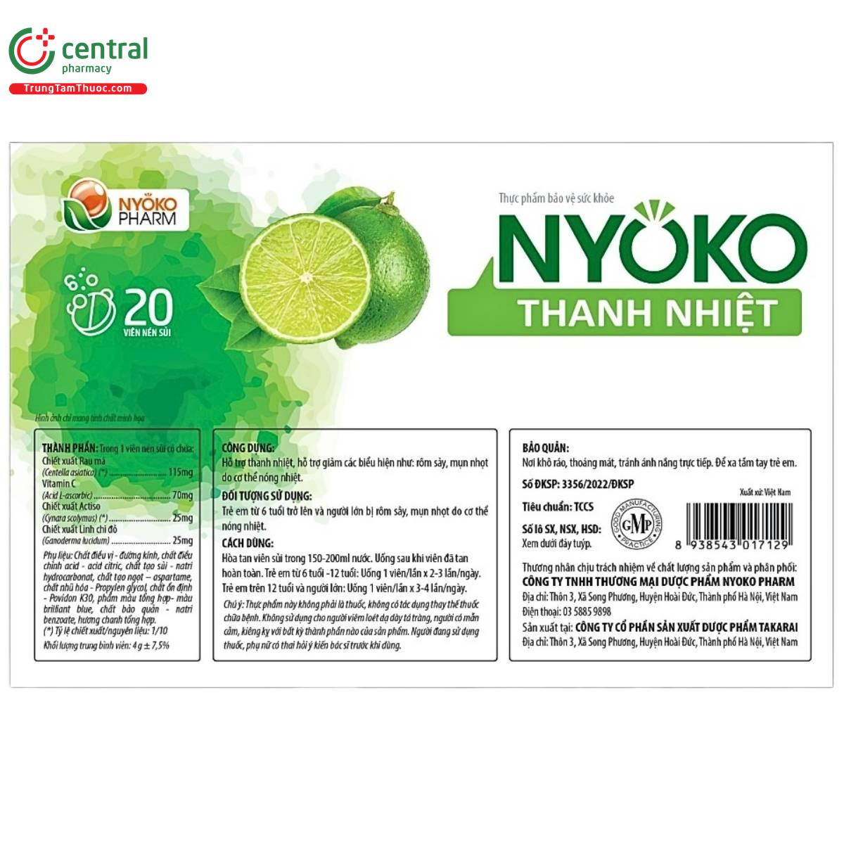 nyoko thanh nhiet 3 N5426 nyoko thanh nhiet 3 N5426