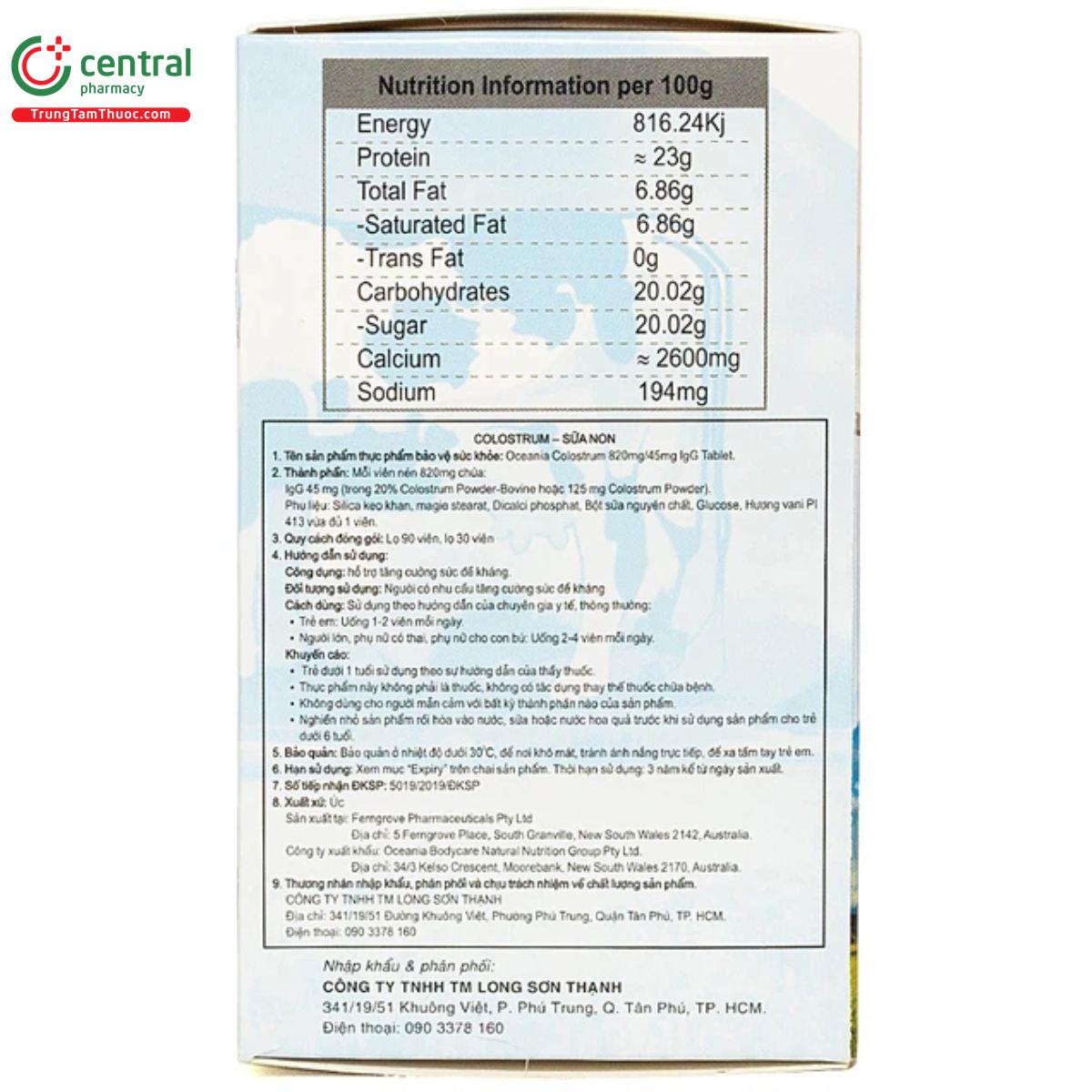 oceania colostrum tablet 3 S7015