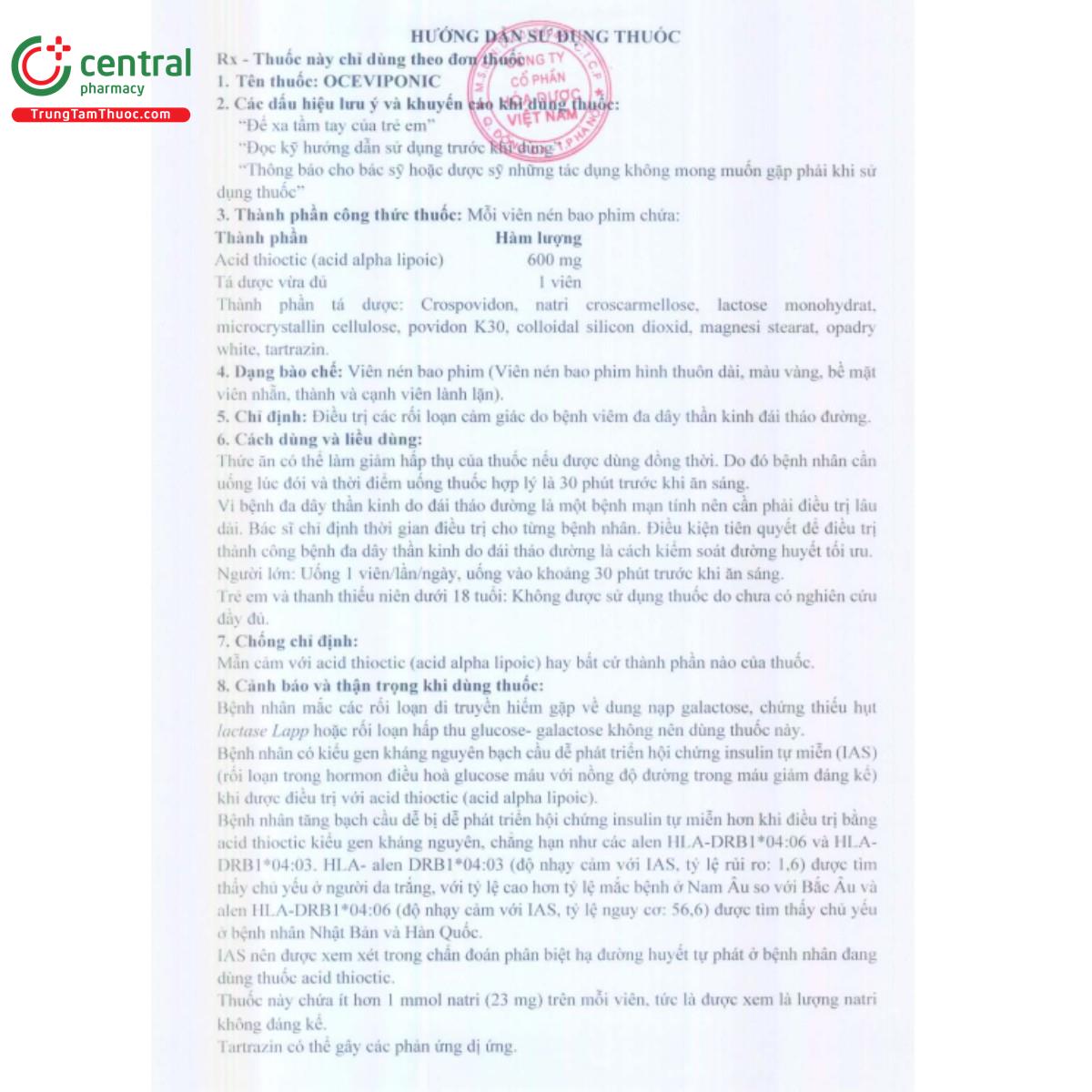 oceviponic 600mg 5 K4421