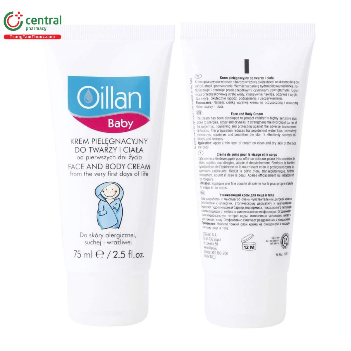 oillan baby face and body cream 2 F2638