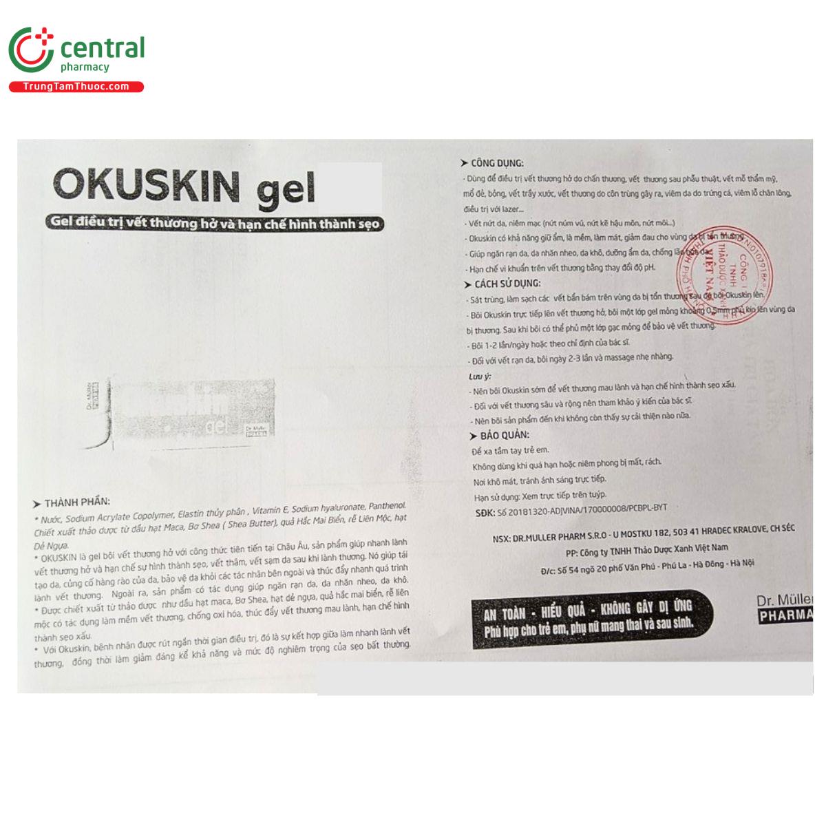 okuskin gel 30 g huong dan su dung O5651