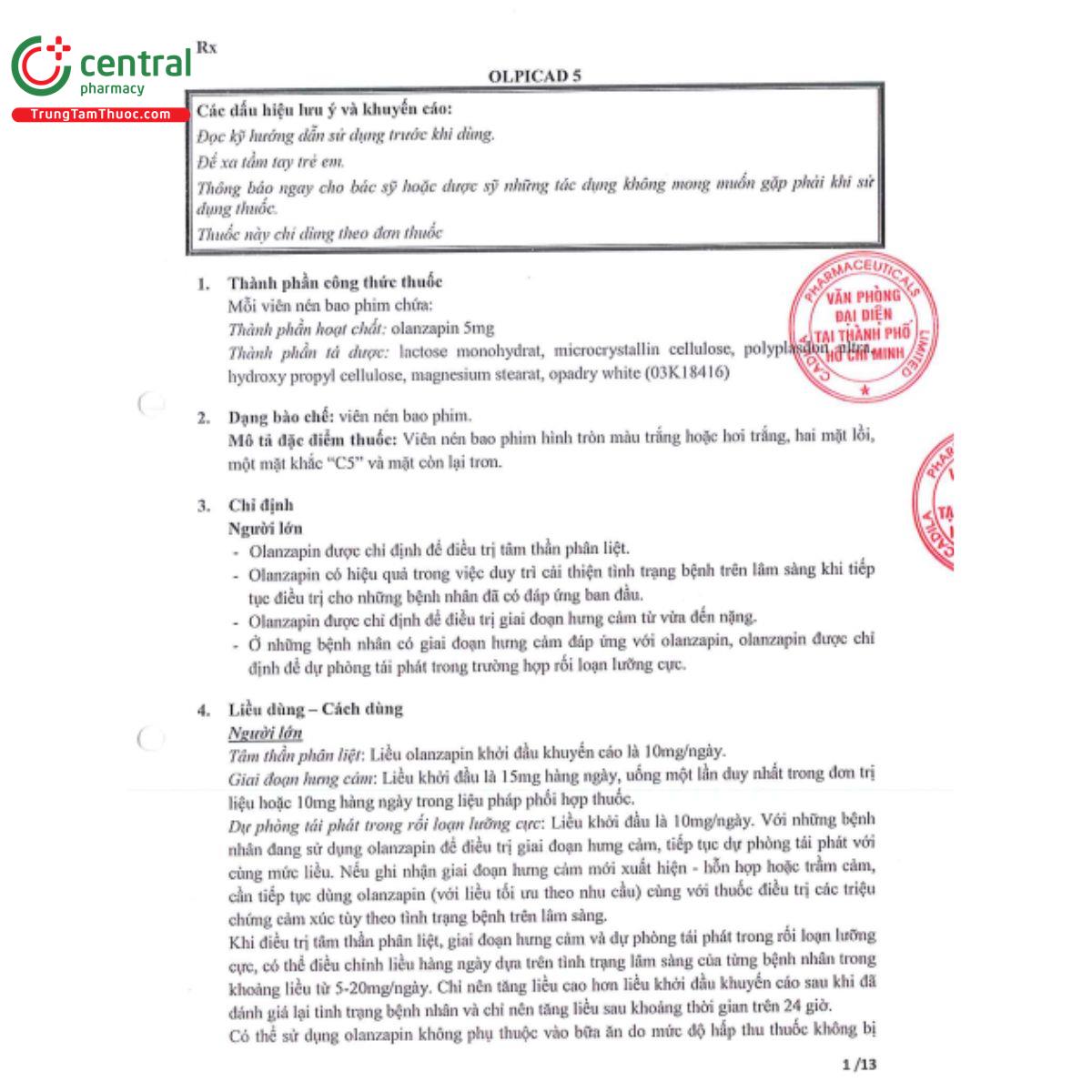 olpicad 5mg 4 O5640 olpicad 5mg 4 O5640