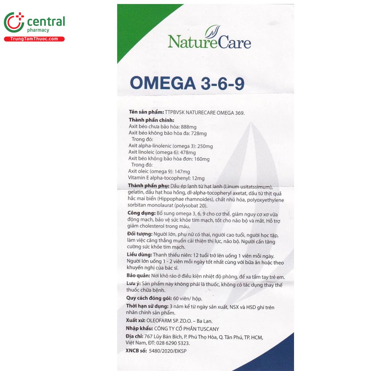 omega 3 6 9 naturecare 9 L4483