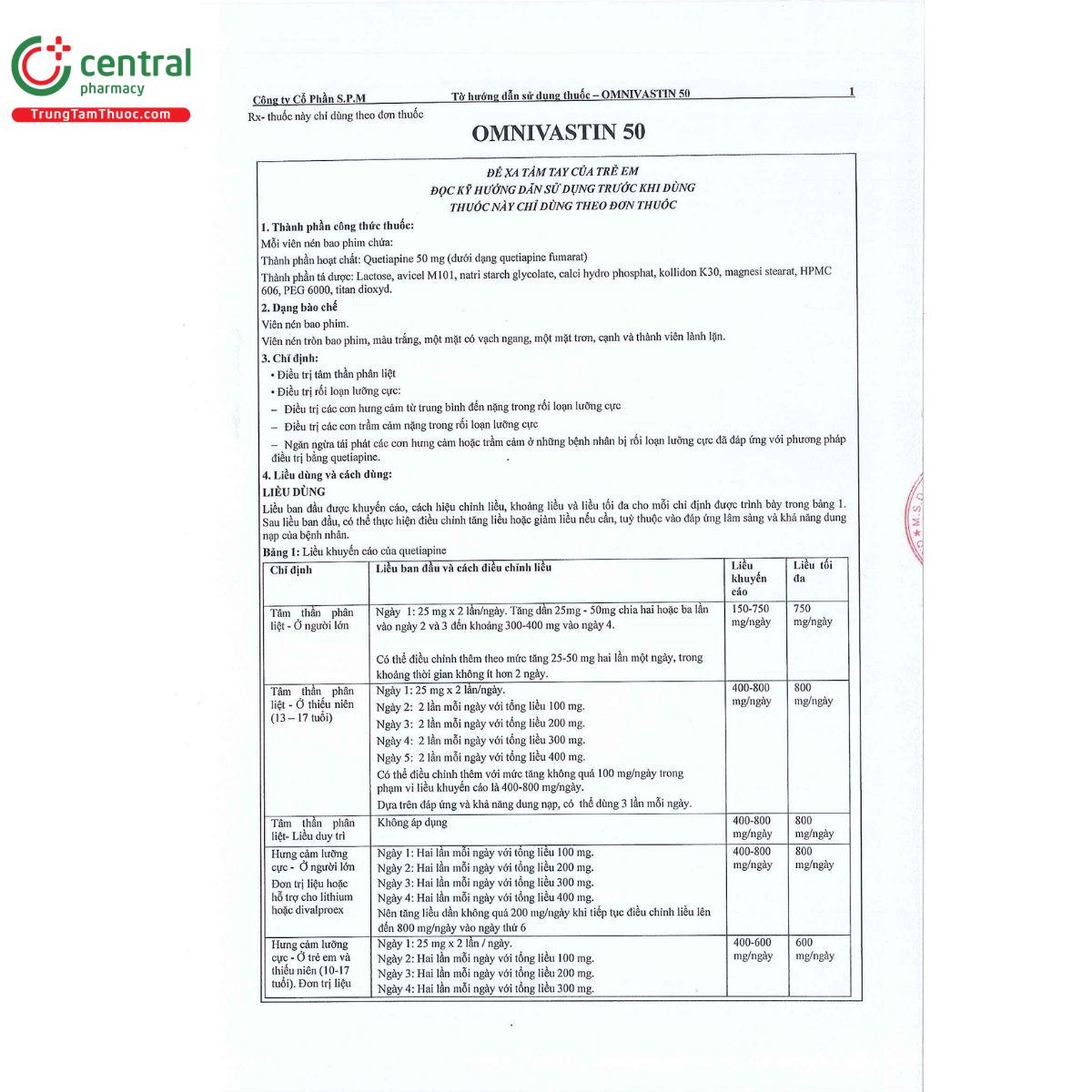 omnivastin 50 3 H3754