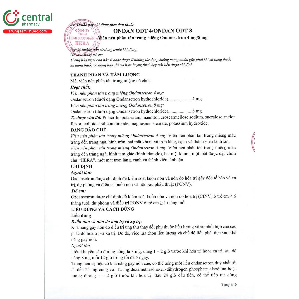 ondan odt6 H2858 ondan odt6 H2858