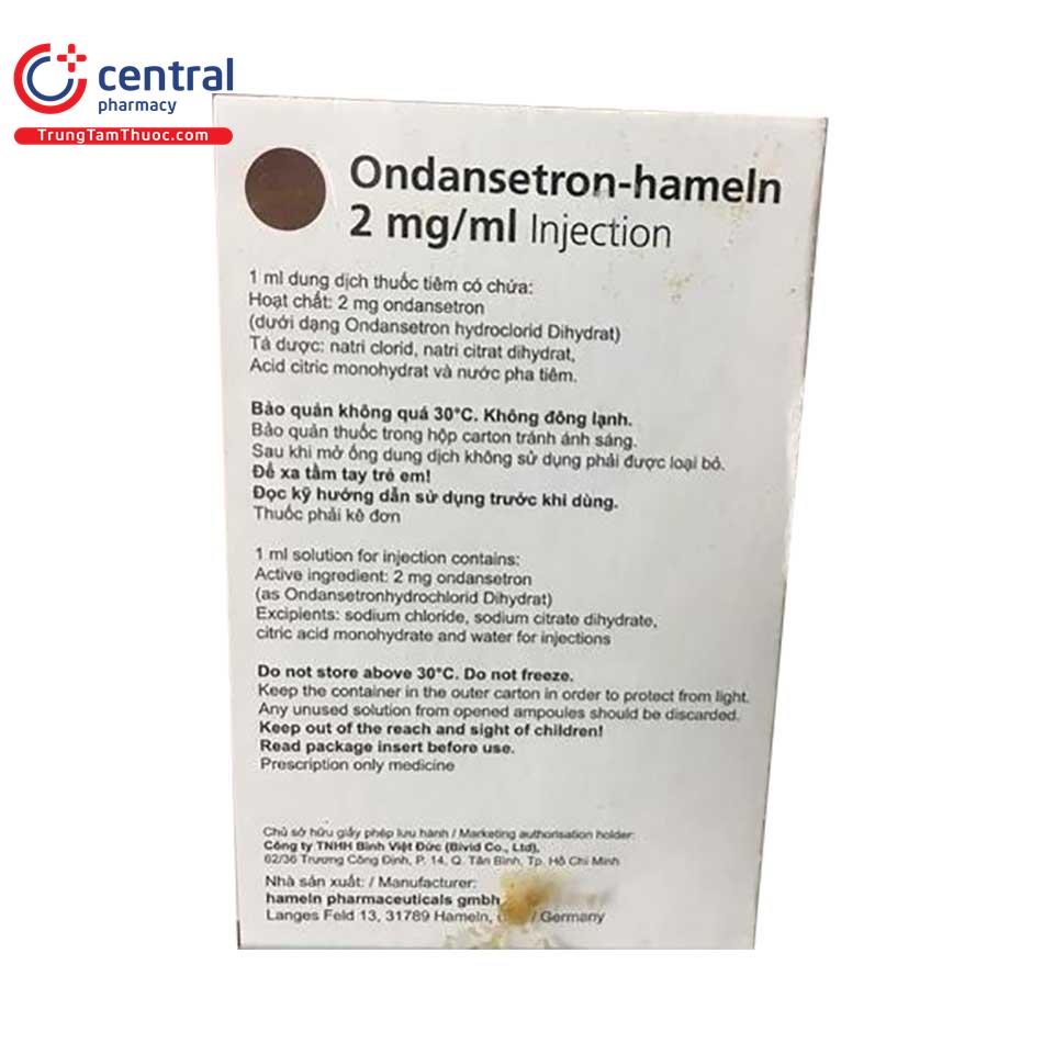 ondansetron hameln 2mgml injection 2 C0775