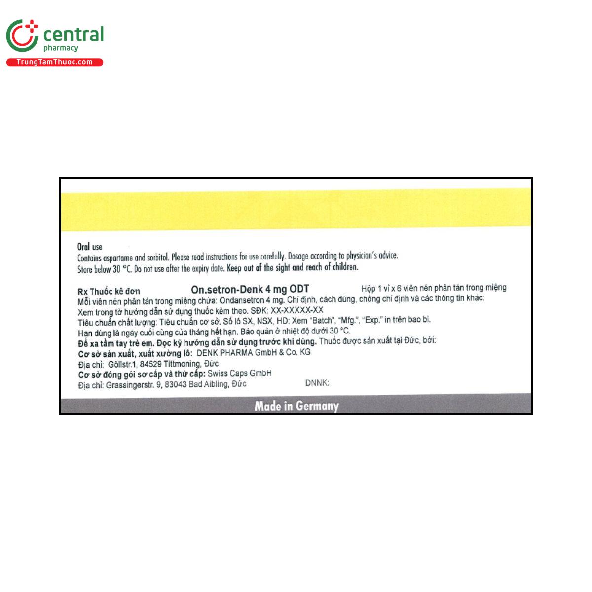 onsetron denk 4mg odt 2 I3218
