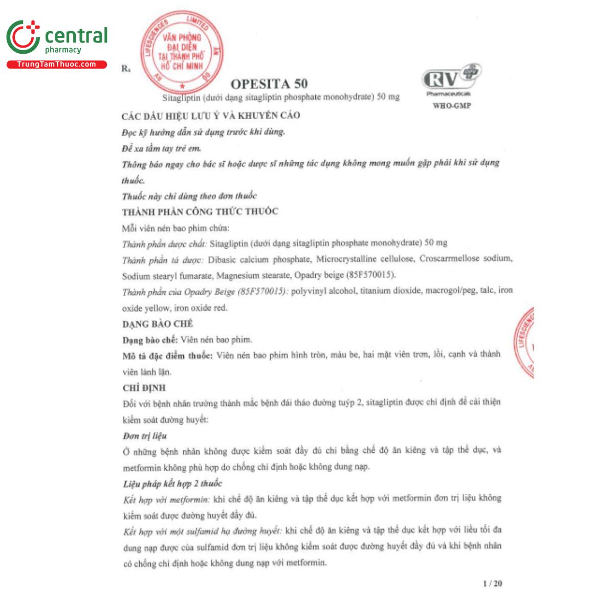 opesita 50mg 4 Q6050