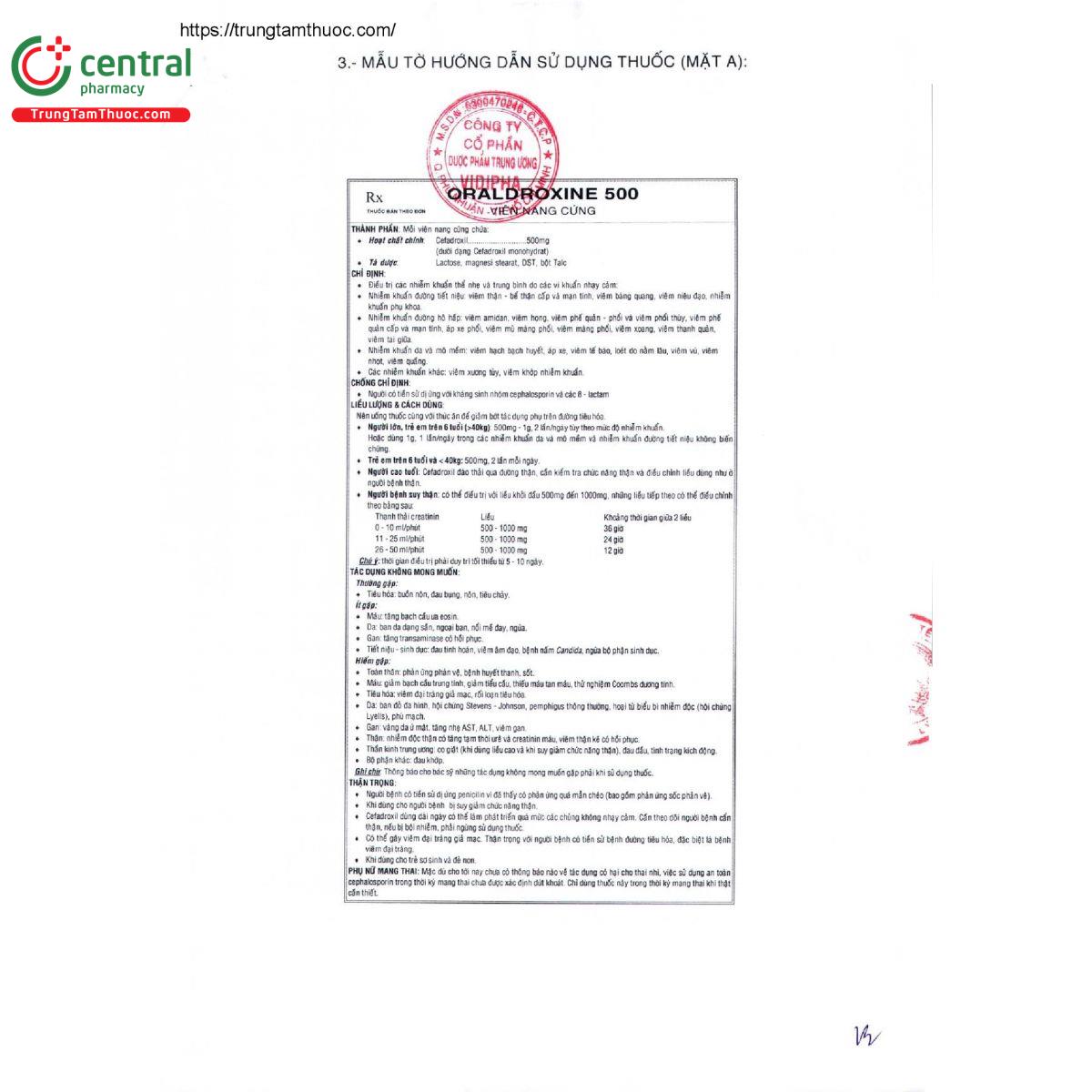 oraldroxine 500 6 P6454 oraldroxine 500 6 P6454