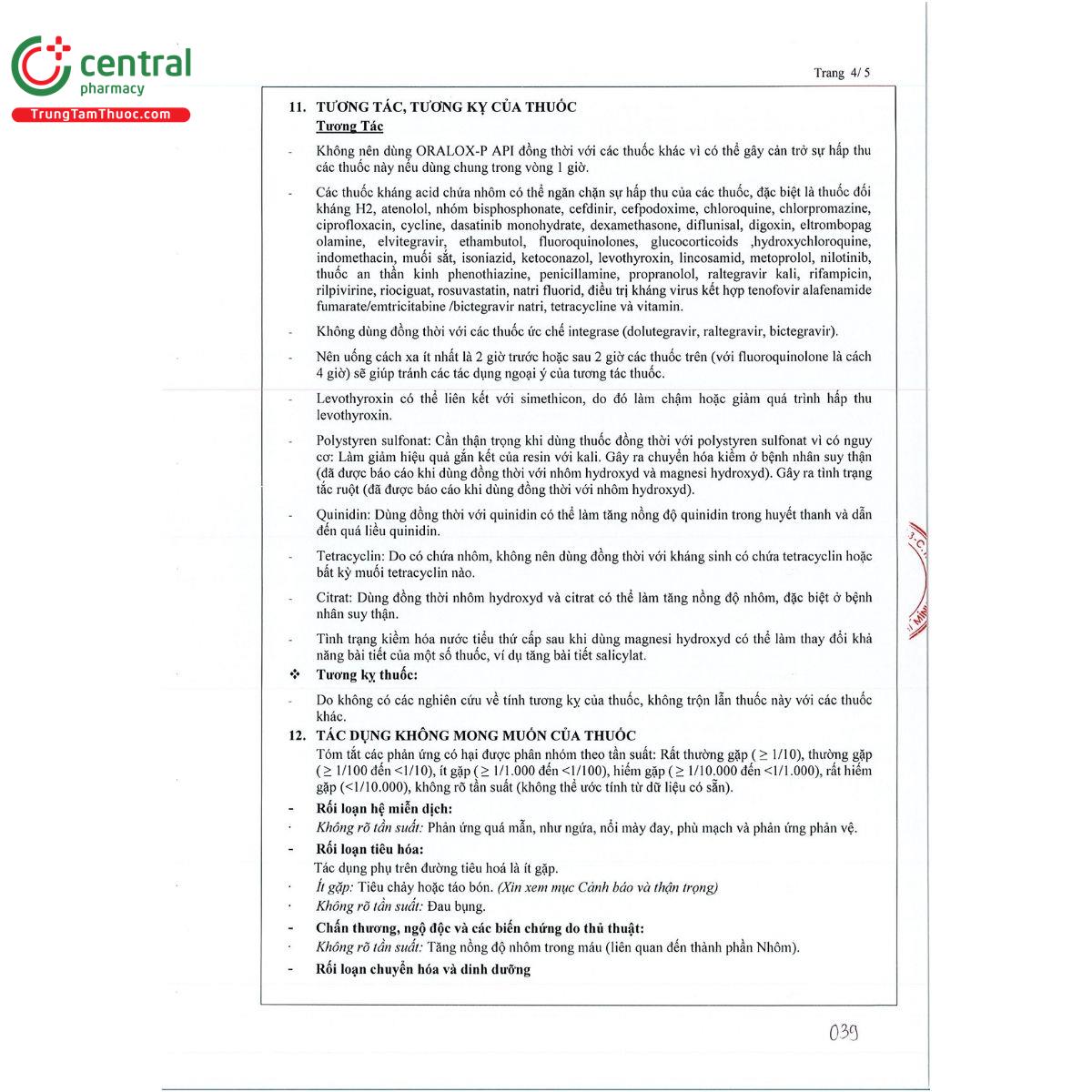 oralox p api 12 O5735