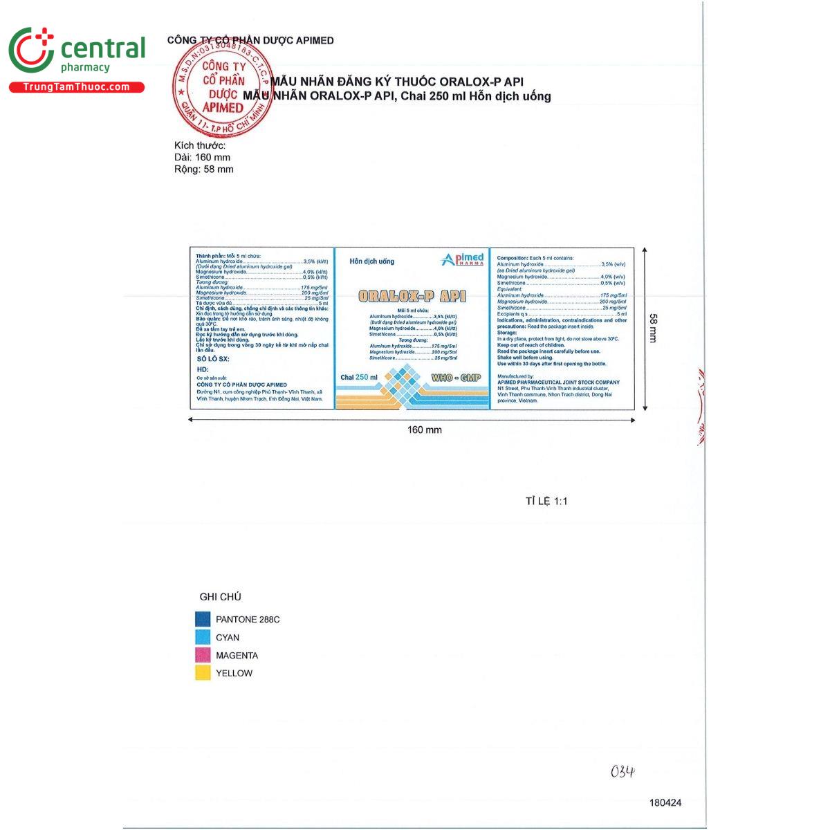 oralox p api 8 D1757