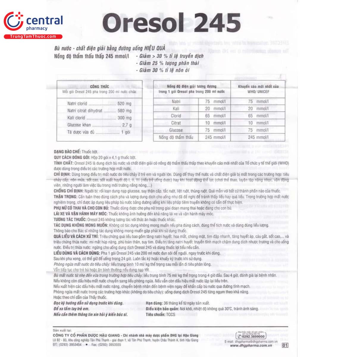 Oresol 245 DHG Pharma