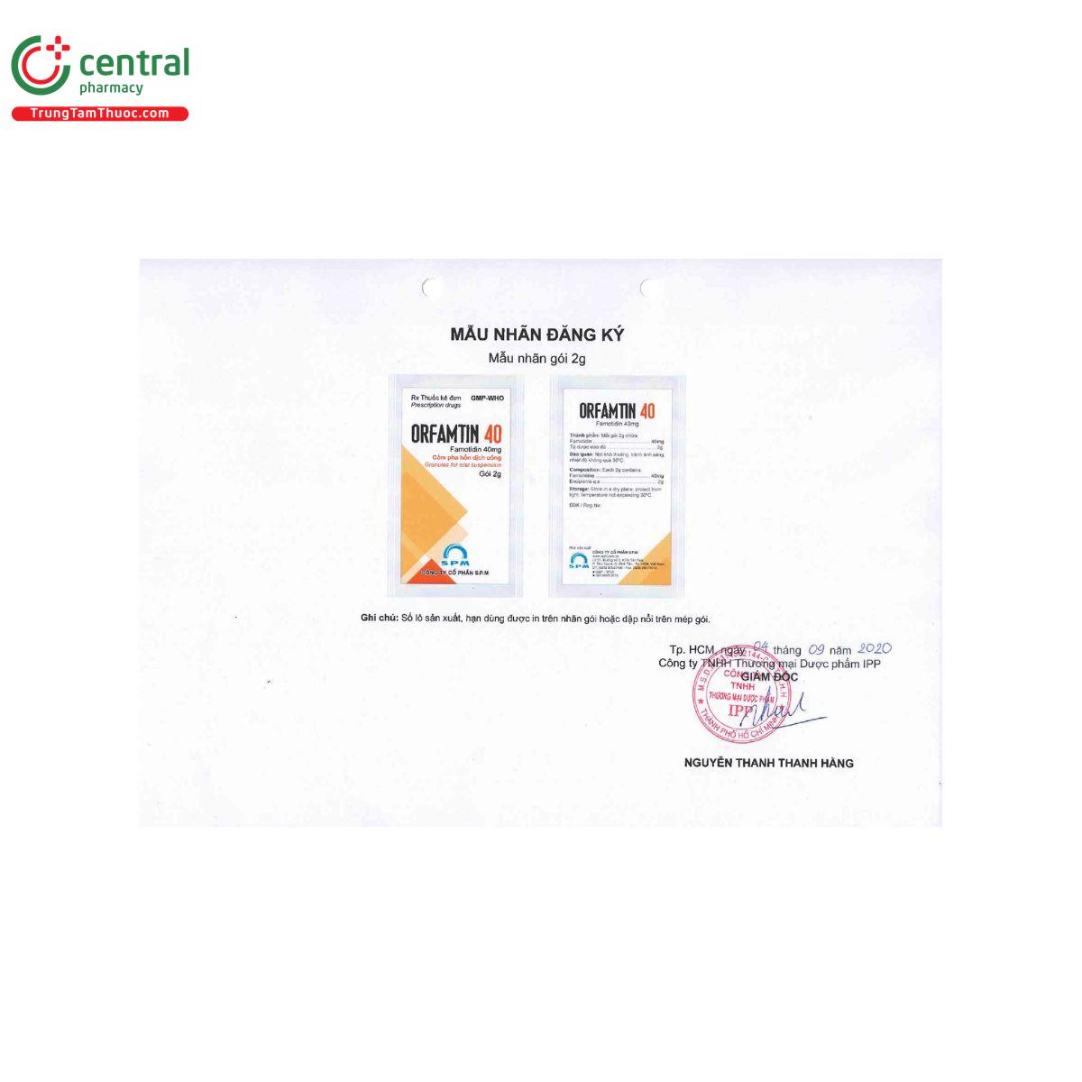 orfamtin 40 4 A0265