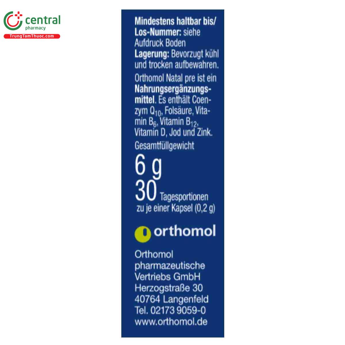 orthomol natal pre 6 P6478