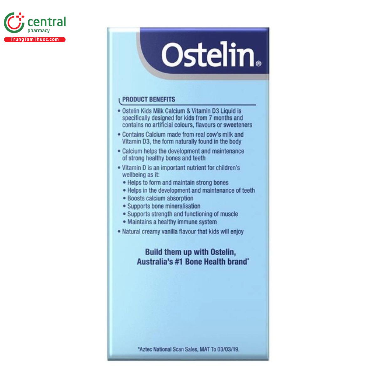 ostelin kids milk calcium vitamin d3 liquid 3 O5050