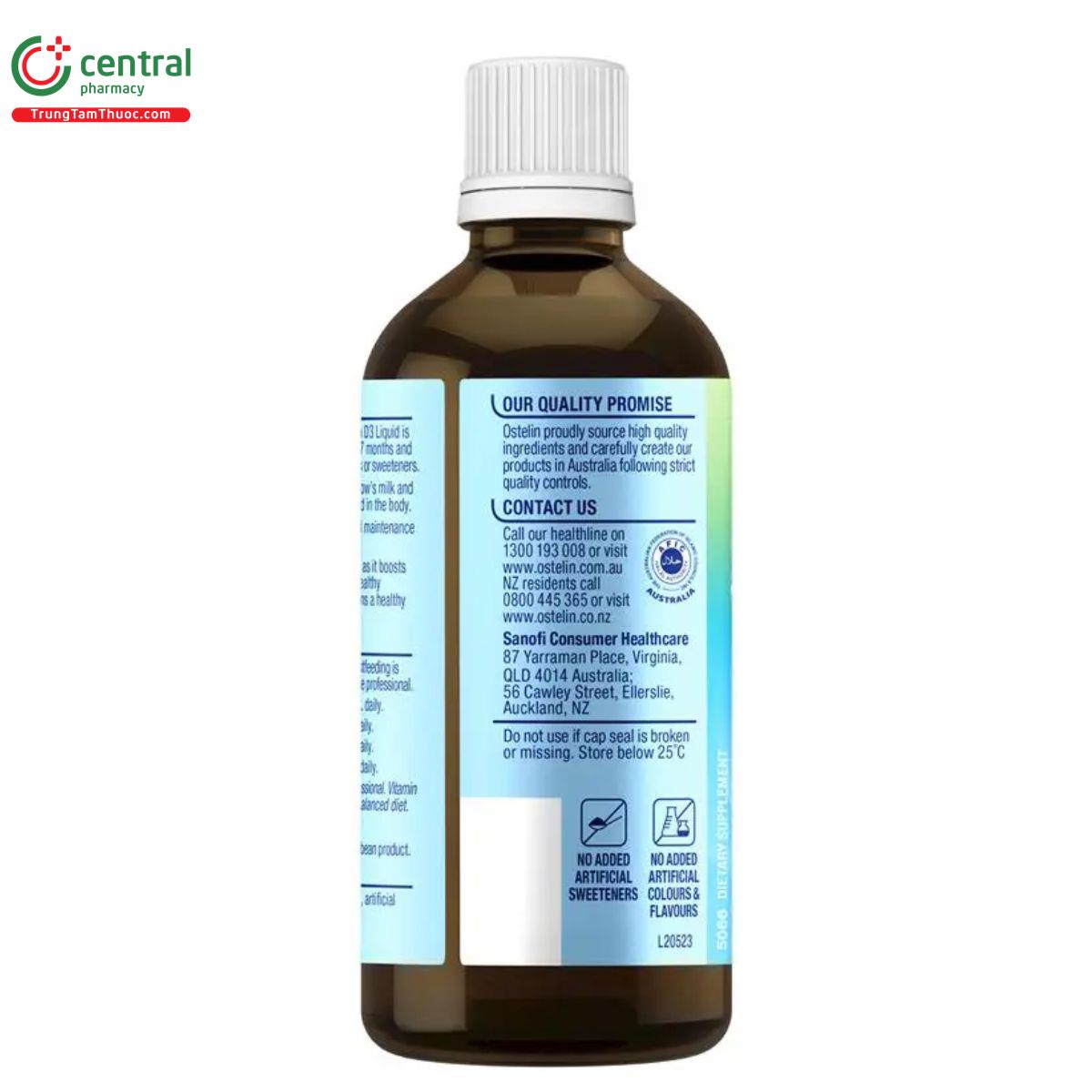 ostelin kids milk calcium vitamin d3 liquid 7 F2236