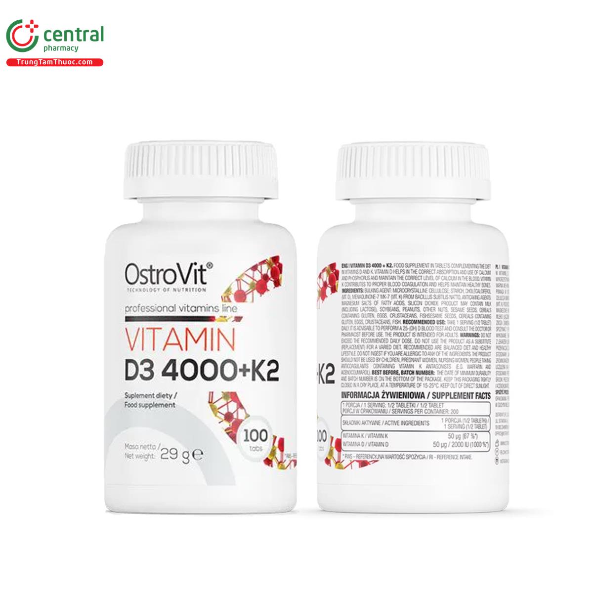 ostrovit vitamin d3 4000 k2 4 A0060