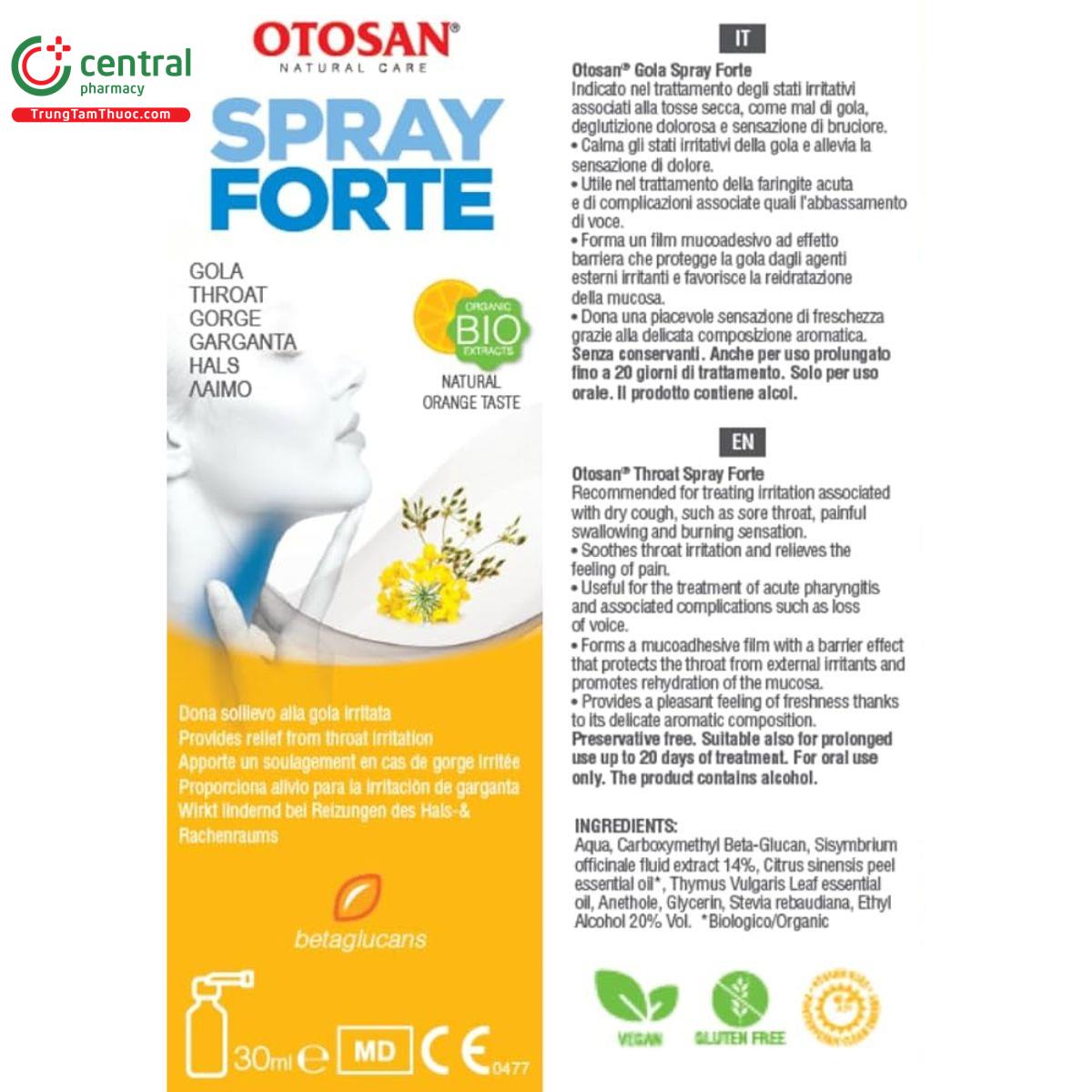 otosan throat spray forte 8 P6281