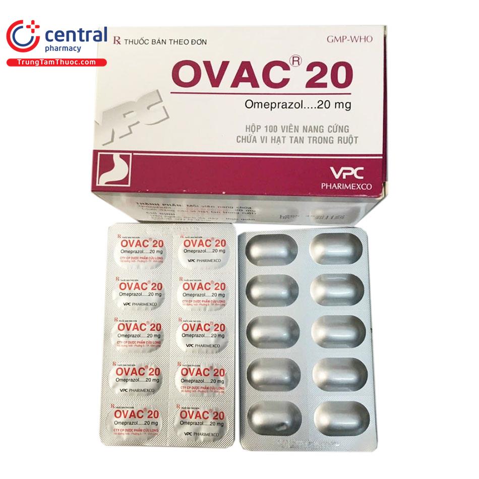 [CHÍNH HÃNG] Thuốc Ovac 20mg điều trị viêm loét dạ dày