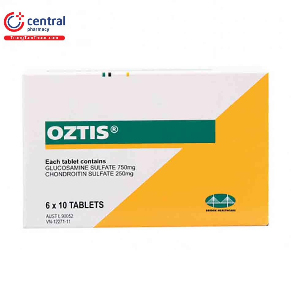 OZTIS 750MG CHỨA GLUCOSAMINE HỖ TRỢ PHỤC HỒI SỤN KHỚP BỊ TỔN THƯƠNG
