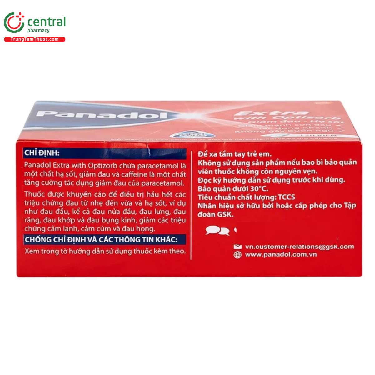 panadol extra with optizorb 9 E1516